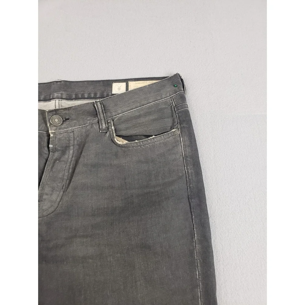AllSaints Spitalfields Jacks Place Men Jean 34 Gray Wash Denim Straight Trousers
